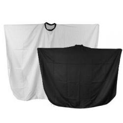 Pláštěnka střihací Barber Strip patenty černá/bílá