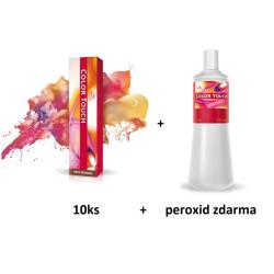10ks Wella Color touch 60ml + zdarma Color touch oxy 1000ml